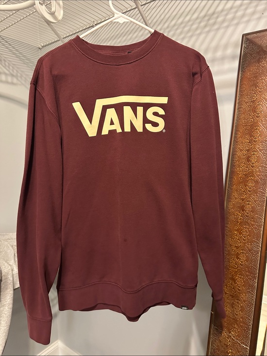 Vans Other - Vans Men's Burgundy Crewneck with Cream Logo